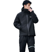 乔丹 山神硬壳冲锋衣男女外套 荷御科技防泼水防风夹克登山服 黑色 180/XL