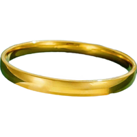 老庙黄金手镯定制古法宽面轮胎金镯子 【镜面现货】58#约：19.95g