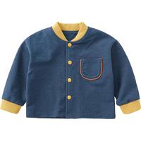 博睿恩男宝宝外套秋款婴幼儿衣服男童装可爱百搭牛仔色上衣1-4岁