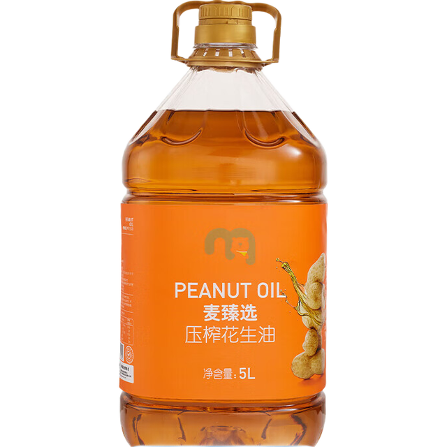 麦臻选 压榨花生油 5L