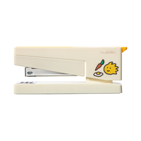 纽赛（NUSIGN）乔古漫订书机旋转订书机 可订中缝高颜值卡通订书器 订书钉机 办公用品文具 黄色 NS089-Q