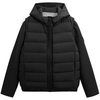 GXG男装 商场同款多色短款连帽羽绒服23年冬季GEX1D2525694 黑色 170/M