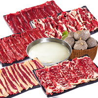 潮味码头鲜切牛肉潮汕火锅套餐7荤1素3调料1675g共17件吊龙雪花匙仁肥胼 潮汕牛肉火锅套餐7荤1素3调料