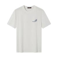 SEVEN 真五折！夏季薄款圆领透气上衣 大白