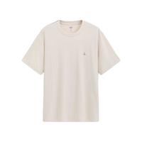 Gap男女装2025夏季小熊刺绣吸湿速干短袖T恤宽松上衣727518 米色 S (165/88A) 亚洲尺码
