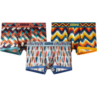 蕉内501C男士内裤棉抗菌四角内裤舒适中腰平角裤男三件装 波折+循环+起伏 XL 波动+层叠+反转