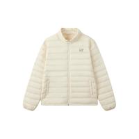 Gap男装2024秋季印花logo小立领羽绒服简约外套657225 米色 185/108A(XXXL)亚洲尺码