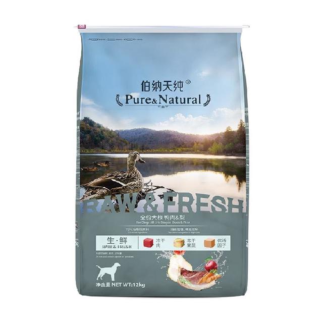 伯纳天纯 生鲜鸭肉梨狗粮12kg