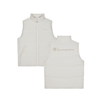 【丁禹兮同款】Champion冠军羽绒马甲男25冬立领休闲风 米白色 M