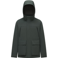 波司登2024冬季鹅绒羽绒服男士一手长连帽都市轻机能外套B40144323 幻影绿4765 190/108A