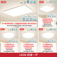 雷士 NVC 未来光吸顶灯 教室照明标准 全光谱护眼IP40防蚊虫-160W白雪Pro【三室两厅】