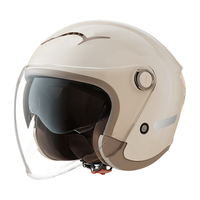 两只小蜜蜂新国标3C认证头盔 电动车摩托车头盔高清防雾双镜3/4盔A类 男女四季通用头盔冬季保暖TK312卡其色