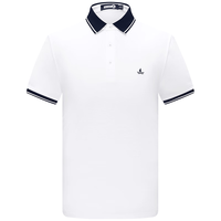 Navigare意大利小帆船纯棉短袖POLO衫男夏装纯棉亲肤休闲体恤弹力简约上衣 漂白 XL /52