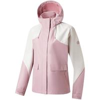 XTEP特步冲锋外套女开衫连帽保暖风衣女运动上衣976328160083 莲红粉/明月白 XS