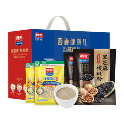 西麦 健康礼 养生冲饮礼盒 1.075kg（燕麦片+豆浆粉）