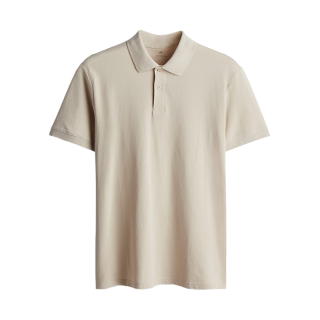H&M 纯色商务 翻领 男士短袖Polo衫