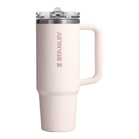 STANLEY巨无霸杯PRO 吸管杯办公车载水杯不锈钢保温杯887ML-晶粉色 晶粉色 887ml 【巨无霸杯PRO】