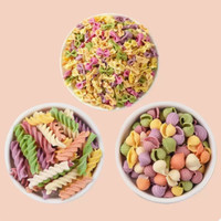吉田久森 JTOSEN 儿童蝴蝶面宝宝辅食无添加面条果蔬营条蔬菜面条多种果蔬非婴幼儿 200克*3