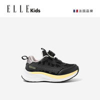 ELLEkids童鞋 女童运动鞋软底春秋季儿童跑步鞋小女孩体训鞋 黑色 29码