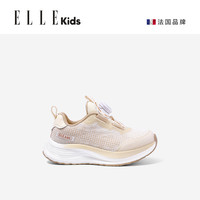 ELLEkids童鞋 女童运动鞋软底春秋季儿童跑步鞋小女孩体训鞋 棕色 28码