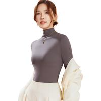 都市丽人 COSMO LADY女士打底衫女经典百搭半高领长袖内搭秋冬修身显瘦打底上衣女 灰色 均码（165/90）