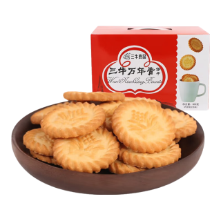 三牛 上海万年青饼干 香葱味酥性饼干 800g 礼盒装