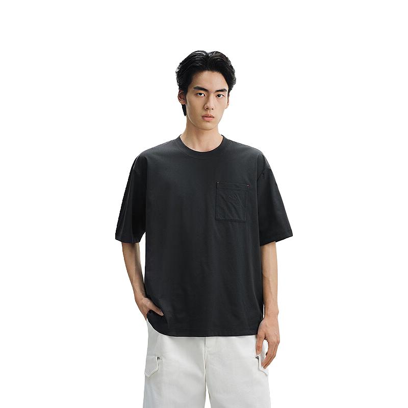 胸袋刺绣T 灰色 BBCNF214V