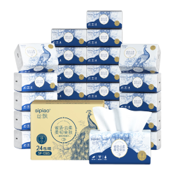 丝飘 雀语抽纸4层400张24包