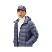 网易严选烽火岩男式轻薄羽绒服90白鸭绒石墨烯蓄热防三防轻暖排骨羽绒内胆 【烽火岩升级款】连帽*午夜蓝 XL