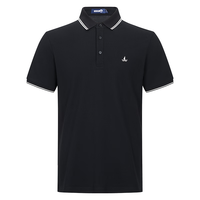 Navigare意大利小帆船男士POLO衫25春夏季接触凉感体恤衫舒适亲肤上衣男 暗夜黑 （抑菌款） XL