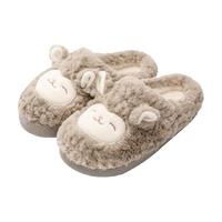 名创优品 MINISO小羊棉拖鞋女款秋冬季包跟外穿2025家居保暖毛毛绒月子鞋女士