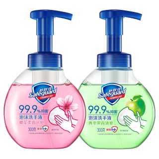 舒肤佳 泡沫抑菌洗手液300克X2 (苹果香+樱花香)