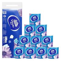 维达卷纸超韧4层140g10卷有芯卷筒纸厕所纸巾擦手纸短款纸巾