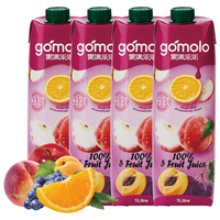 gomolo 果满乐乐 100% 混合果汁 1L*4瓶