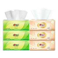 【组合装】心相印金典系列100*6包抽加厚抽取式三层纸面巾纸抽纸