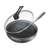 EWIWE日式窒化加厚锅底真不锈炒锅不粘锅炒菜锅少油烟燃气灶电磁炉 深层窒化/真不锈 炉具通用 32cm