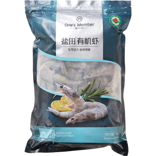 One's Member 1号会员店精选盐田有机白虾 海鲜食材 无抗养殖 有机盐田白虾 1kg/袋