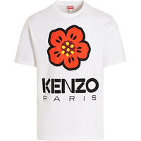 KENZO男款T恤红花图案棉质圆领短袖时尚修身男士上衣