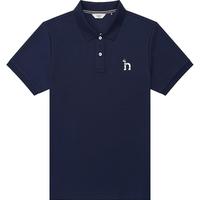 哈吉斯（HAZZYS） 男装 2024夏季男上衣【3A抗菌】短袖polo衫男ASTZE0BBX27 深藏青色DN 175/96A 48