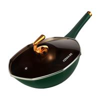 KONKA 康佳 炒锅 八角不粘锅 32cm墨绿色（3-8人适用）