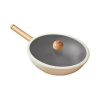 LANMI/懒米 钛陶瓷不粘炒锅 30cm 煎炒两用 平底锅