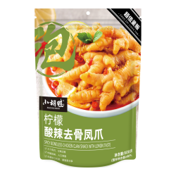 小胡鸭 柠檬酸辣无骨鸡爪508g去骨脱骨凤爪休闲零食礼包肉干卤味小吃食品 袋装 柠檬味