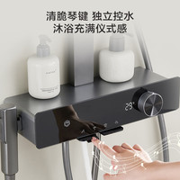 京东京造 小天鹅淋浴花洒套装 枪灰色