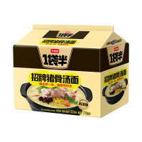 今麦郎 一袋半高汤面 方便面 五连包