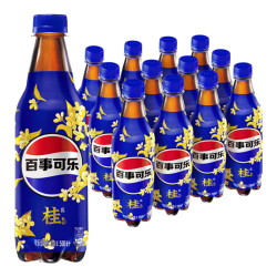 百事 可乐Pepsi 太汽系列 桂花味 碳酸饮料汽水 500ml*12瓶