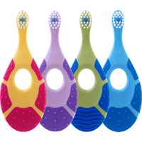 JORDAN Jordan进口婴幼儿童宝宝细软毛牙刷 0-1-2岁 2支装 颜色随机