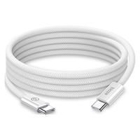 毕亚兹 双头Type-C苹果15数据线PD60W快充充电线1米织白适用iPhone15/iPad pro/MacBook笔记本华为
