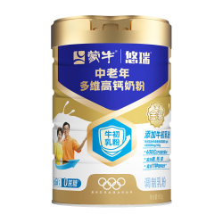 蒙牛 悠瑞免疫球蛋白中老年奶粉900g*2罐礼盒装 端午节送礼