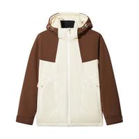 卡宾男装三防90鸭绒羽绒服2024秋冬可拆卸帽宽松外套户外H 杏色15 L (175) 50