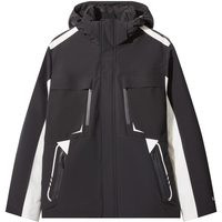 卡宾男装 三防连帽羽绒服90鸭绒工装外套宽松山系风H 煤黑色01 L (175) 50 50/175/L